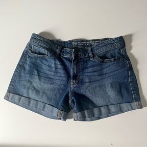 GAP Women's Boyfriend Rolled Hem Jean Shorts - Medium Blue
